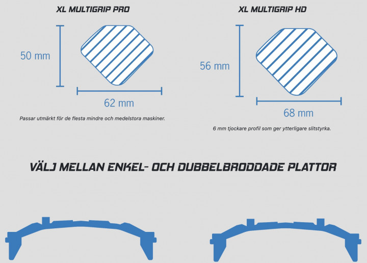 XLT MultiGrip Pro. 710x26,5 Esteiras 'TRACS' 710x26,5